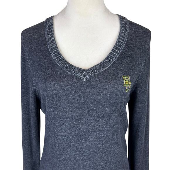 Cutter & Buck Women's BU Baylor University Black Knit V-neck Pullover Sweater - Picture 4 of 13